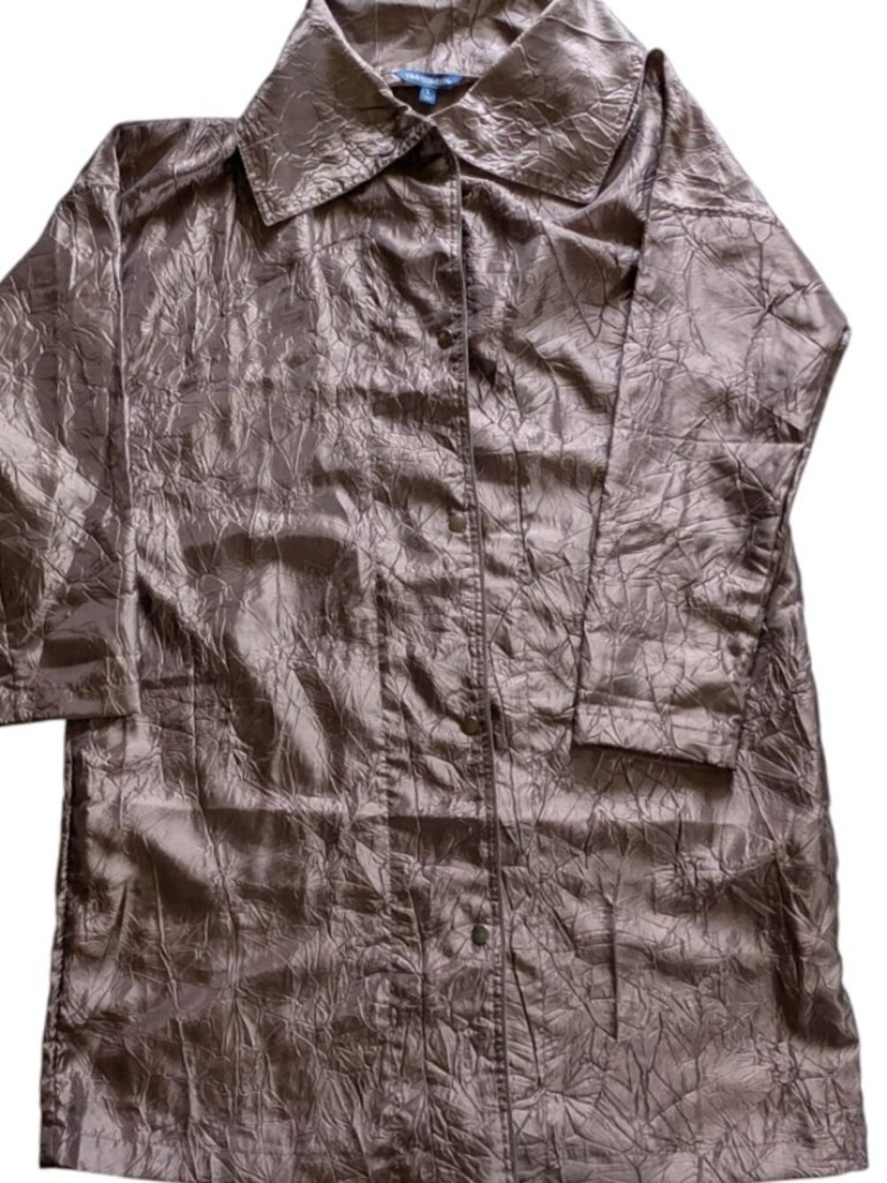 Travel Smith Jacket Women's Large Water Resistant Packable Crinkle Polyester